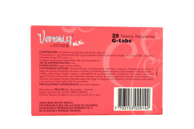 Veroniq Mini 3 / 0.2 mg Caja Con 28 Tabletas Recubiertas