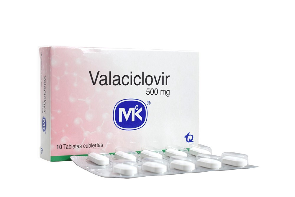 Valaciclovir 500 mg Caja Con 10 Tabletas Cubiertas