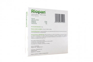 Riopan En Gel 80 / 10 mg / 1 mL Caja Con 10 Sobres De 10 mL