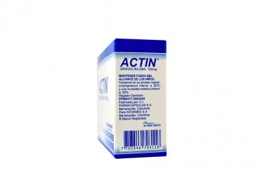 Actin 120 Mg Caja Con 30 Cápsulas