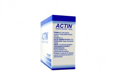 Actin 120 Mg Caja Con 30 Cápsulas
