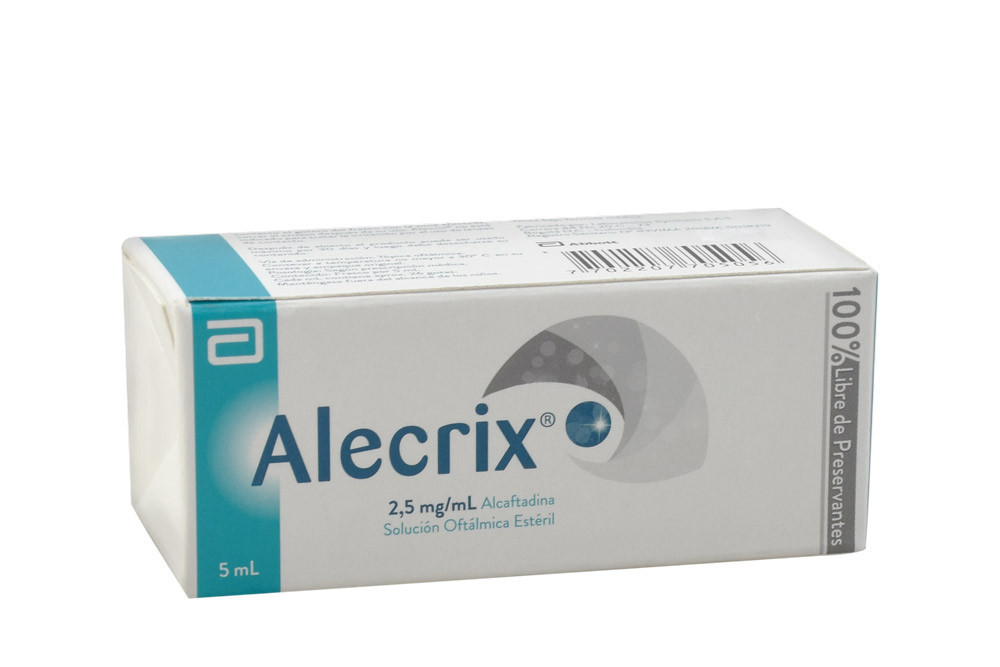 Alecrix 2.5 mg / mL Solución Oftálmica Estéril Caja Con Frasco Con 5 mL