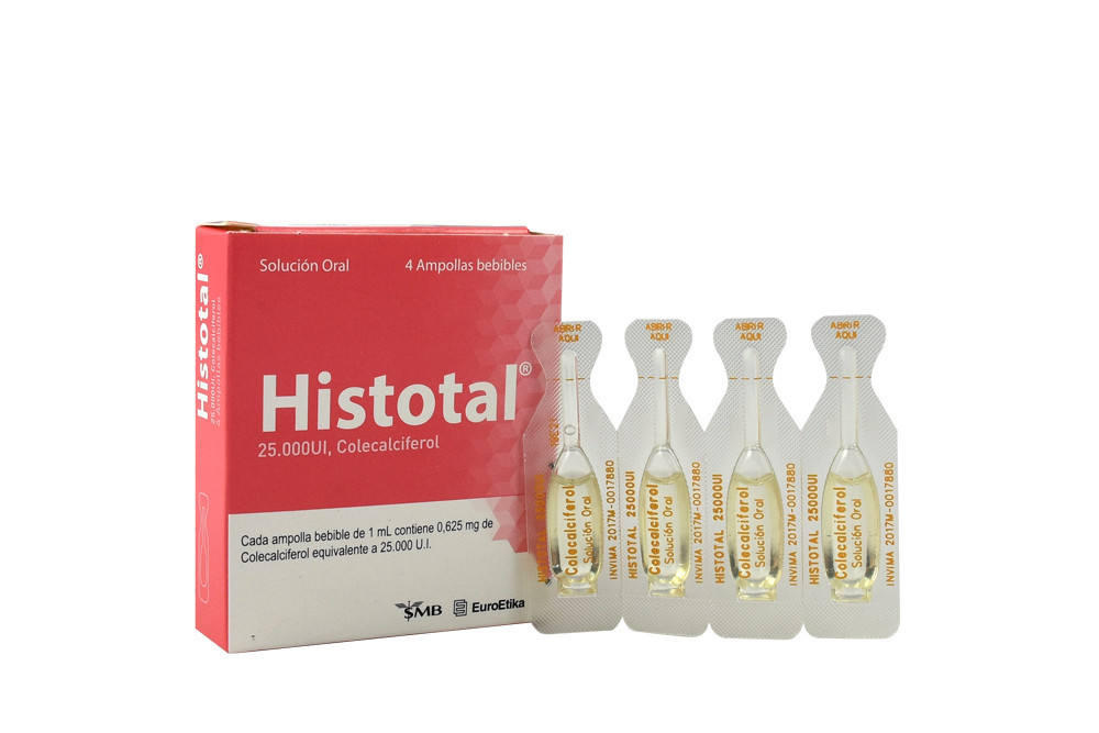 HISTOTAL Histotal 25000 Ui Caja Con 4 Ampollas Bebibles Con 1 Ml