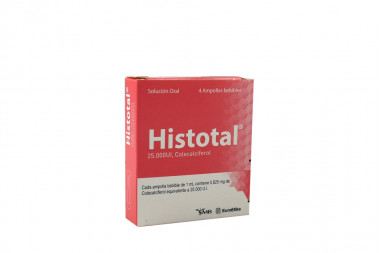 Histotal 25000 ui Caja Con 4 Ampollas Bebibles Con 1 mL