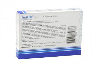 ProcaTec 500 mg Caja Con 10 Tabletas Recubiertas