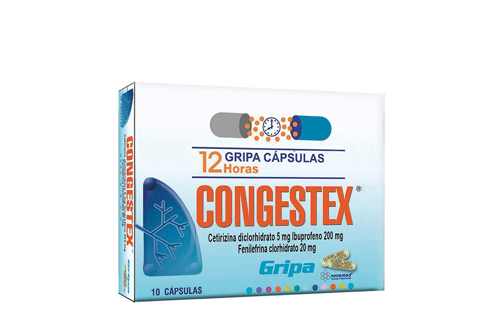 Congestex 5 /200/20 mg Caja Con 10 Cápsulas