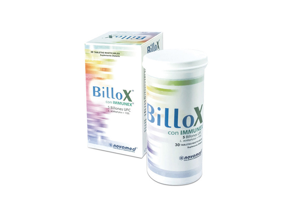 Billox Caja Con Frasco Con 30 Tabletas Masticables