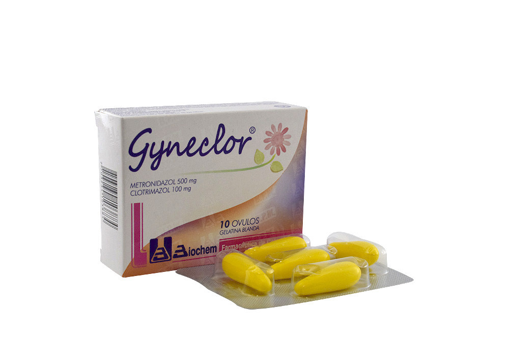 Gyneclor 500 / 100 mg Caja Con 10 Óvulos Gelatina Blanda