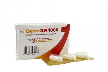 Cipro Xr 1000 Caja Con 3 Tabletas Recubiertas