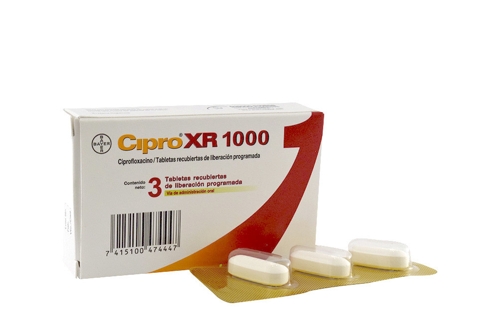 Cipro Xr 1000 Caja Con 3 Tabletas Recubiertas