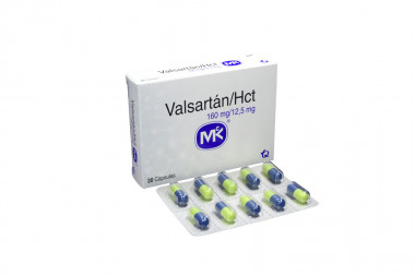 Valsartán / Hct 160 / 12,5 mg Caja Con 20  Cápsulas