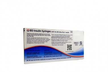 Jeringas BD Insulin Syringes 6 mm 31g Caja Con 100 Unidades – 1/2 mL