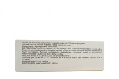 Tejania 0.075 mg Caja Con 28 Comprimidos		