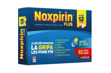 noxpirin plus caja con 6 cápsulas
