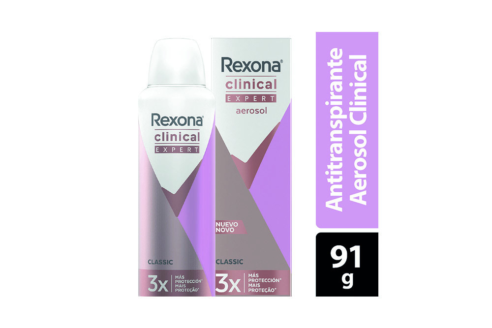 Desodorante Rexona Clinical Expert Classic Caja Con Frasco Con 91 mL