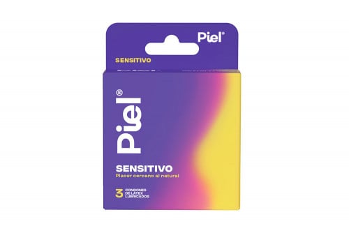 Condones Piel Sensitivo Caja Con 3 Unidades - Lubricados