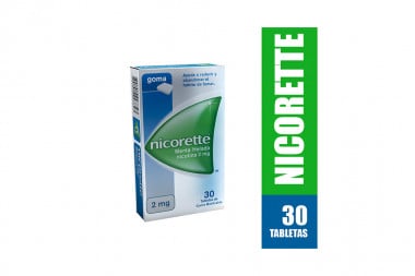 Nicorette 2 mg Caja Con 30 Tabletas De Goma Masticable