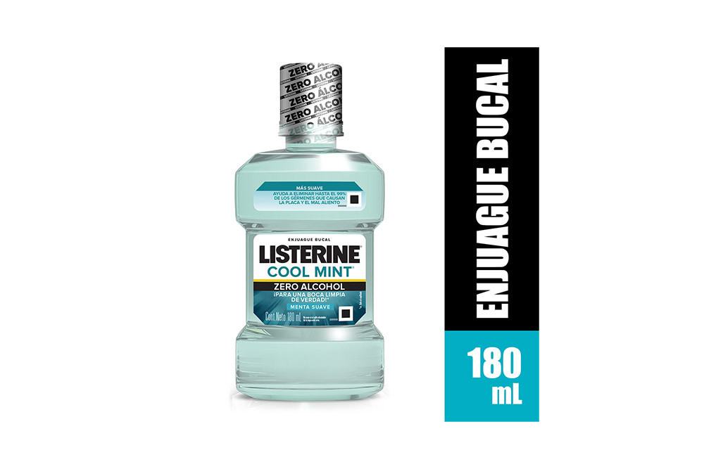 Listerine Zero Enjuague Bucal Frasco Con 180 mL – Menta Suave