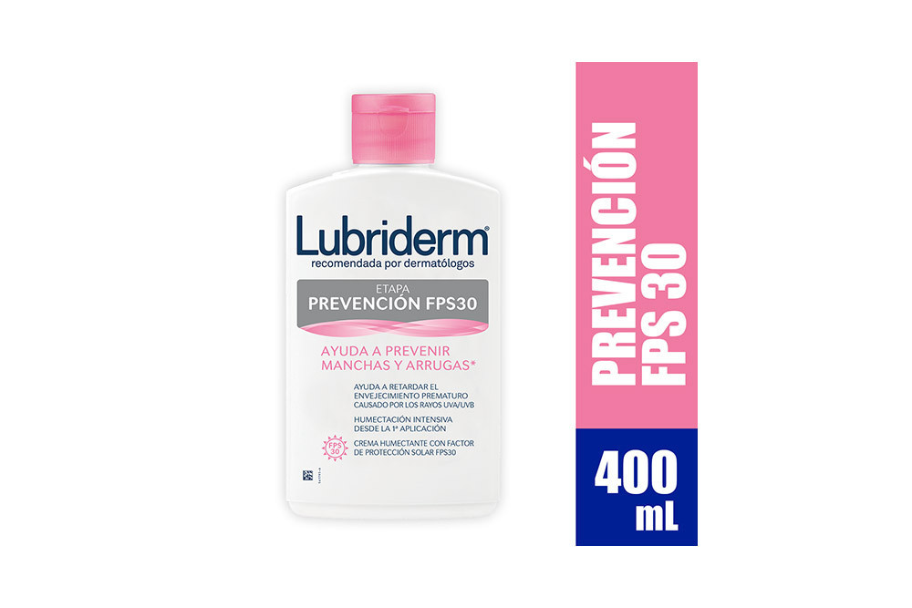 Crema Lubriderm Prevención Con FPS 30 Frasco Con 400 mL