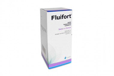 FluiFort 9 % Jarabe Niños Caja Con Frasco Con 60 mL - Sabor Cereza