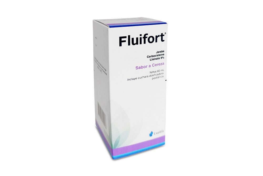 FluiFort 9 % Jarabe Niños Caja Con Frasco Con 60 mL - Sabor Cereza