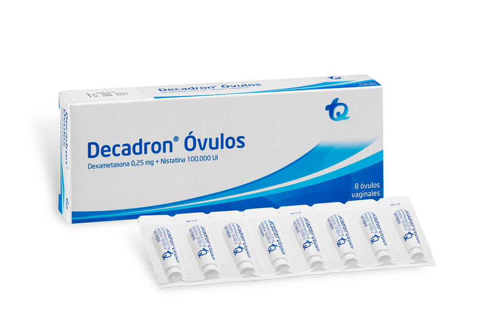 Decadron Nistatina 0.25 mg / 100.000 UI Caja Con 8 Óvulos Vaginales