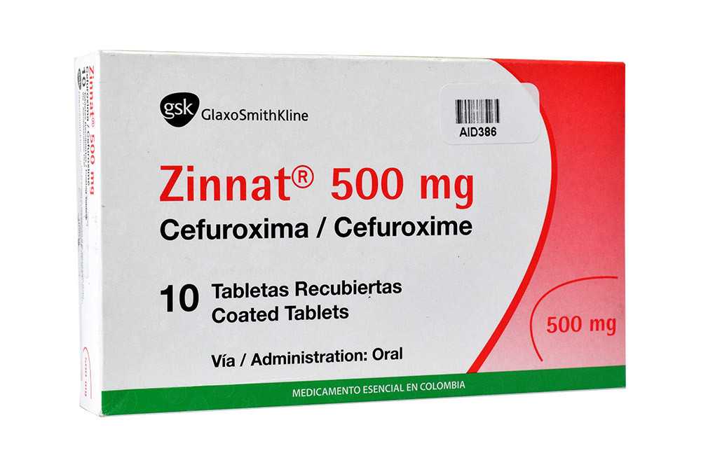 Zinnat 500 mg Caja Con 10 Tabletas Recubiertas