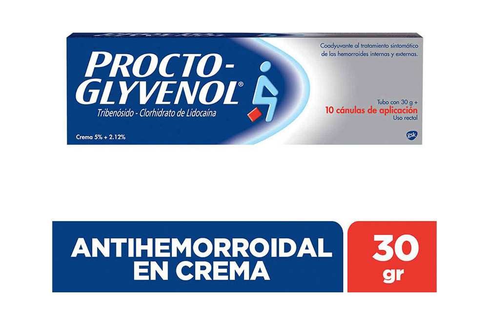 Procto-Glyvenol Crema Tubo Con 30 g + 10 Cánulas - Hemorroides
