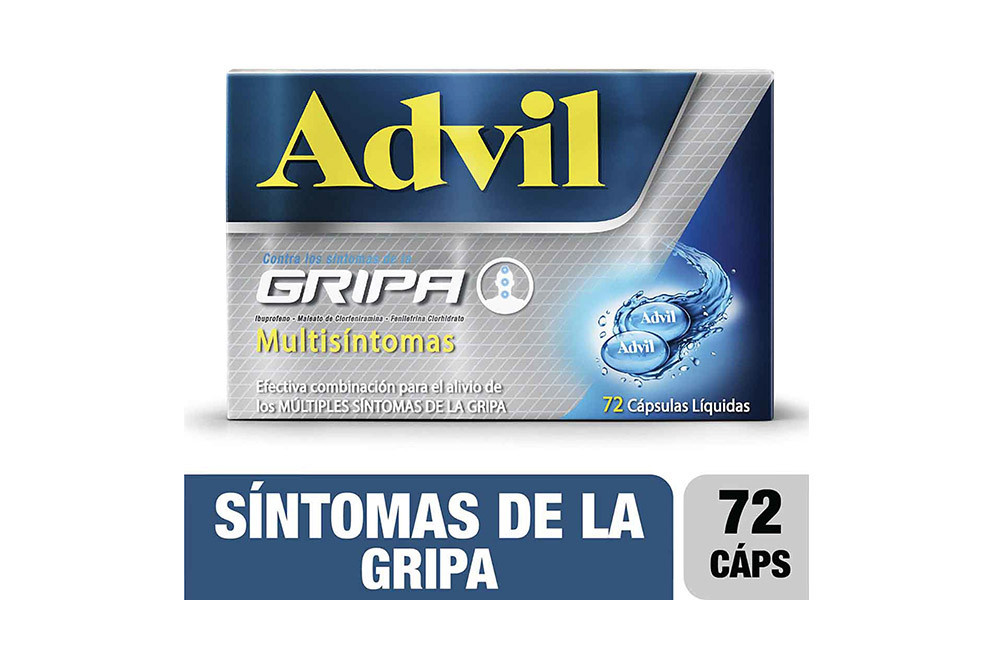 Advil Gripa Multisíntomas Caja Con 72 Cápsulas Líquidas