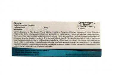 Myecort 4 mg Caja Con 30 Tabletas