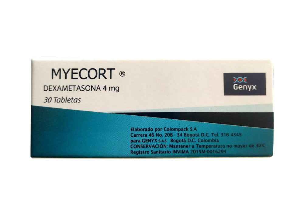 Myecort 4 Mg Caja Con 30 Tabletas