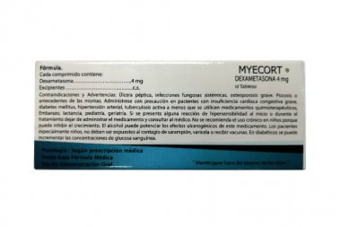 Myecort 4 Mg Caja Con 10 Tabletas