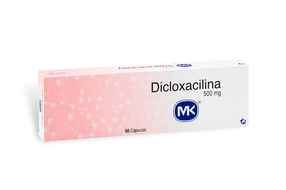 Dicloxacilina 500 mg Caja Con 50 Cápsulas