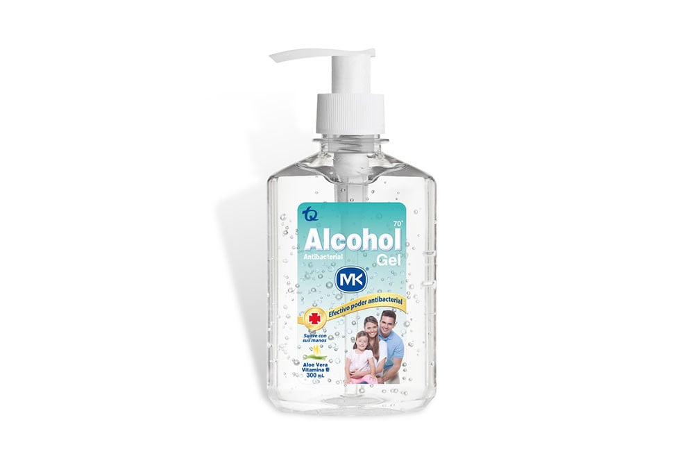 Alcohol Antibacterial Gel Mk Frasco Con 300 mL