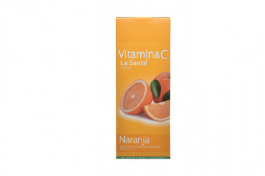 Vitamina C Sabor Naranja Caja Con 10 Tiras De 10 Tabletas