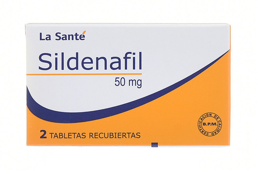 Sildenafil La Santé 50 mg Caja Con 2 Tabletas Recubiertas