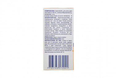 Nitazoxanida 100 mg / 5 mL Caja Con Frasco Con 60 mL