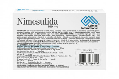 Nimesulida 100 mg Caja Con 30 Cápsulas