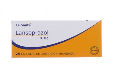 lansoprazol 30 mg caja con 28 cápsulas