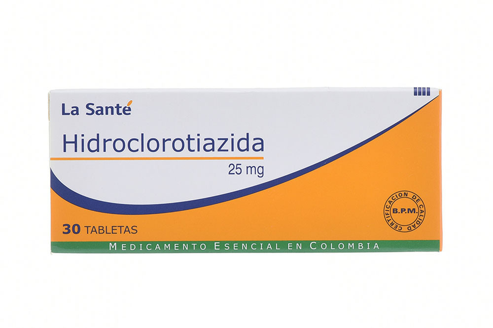 Hidroclorotiazida La Santé 25 mg Caja Con 30 Tabletas
