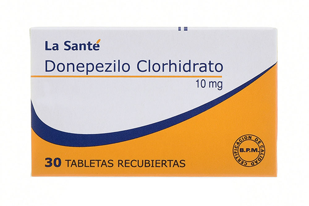 Donepezilo Clorhidrato 10 mg Caja Con 30 Tabletas Recubiertas