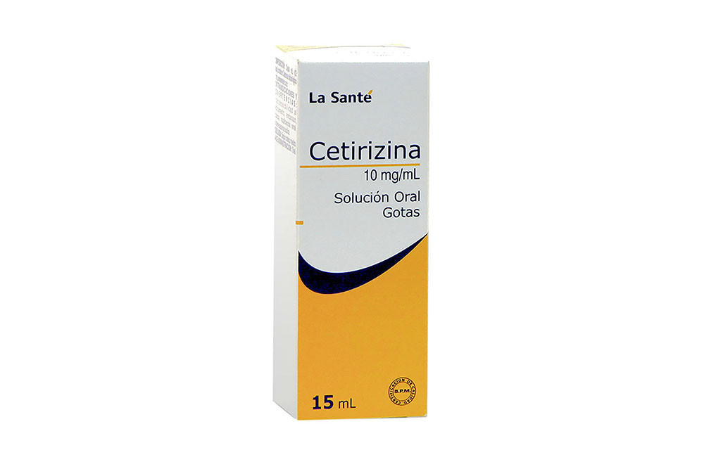 Cetirizina Gotas 10 mg / mL Caja Con Frasco Con 15 mL
