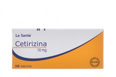 Cetirizina 10 mg Caja Con 10 Tabletas
