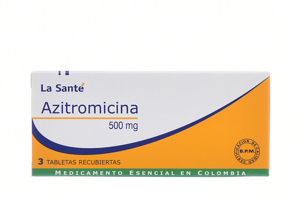 Azitromicina 500 mg Caja Con 3 Tabletas