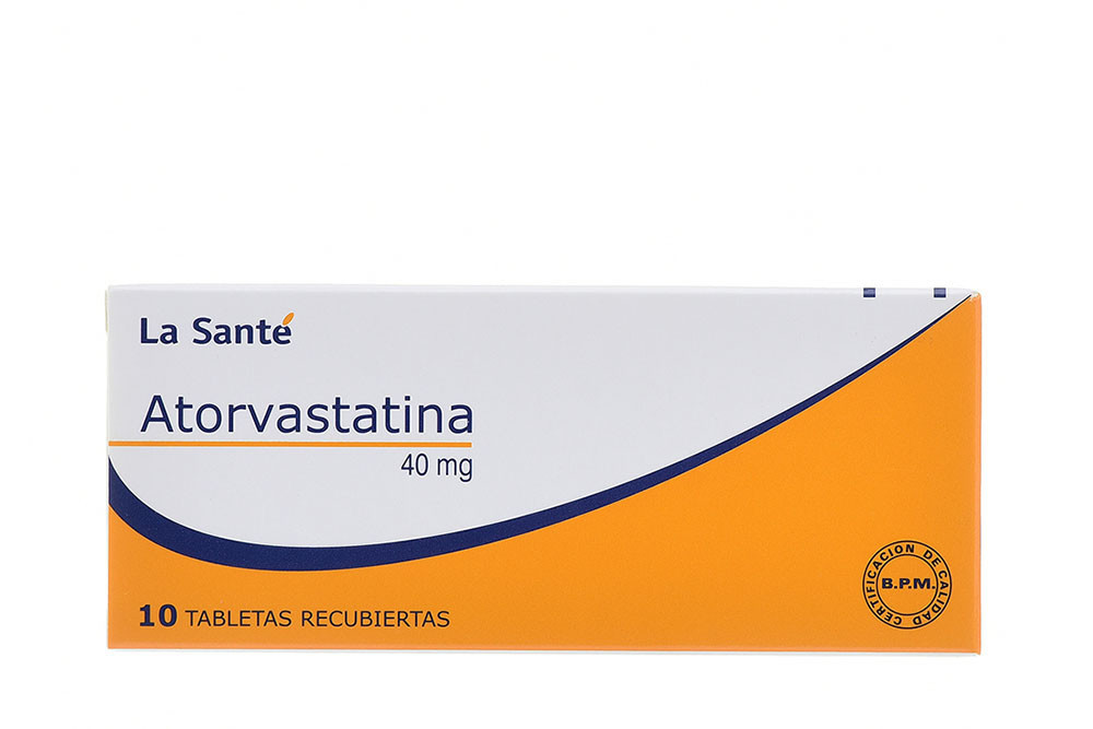 Atorvastatina 40 mg Caja Con 10 Tabletas Recubiertas
