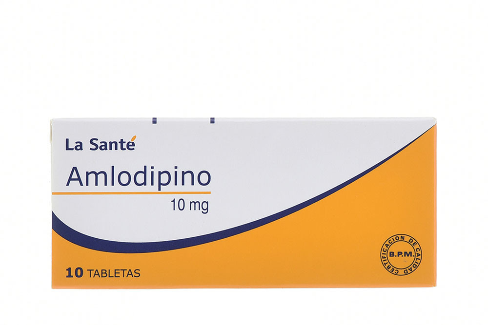 Amlodipino 10 mg Caja Con 10 Tabletas