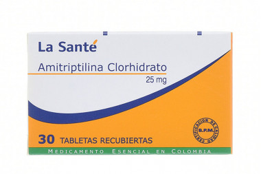 Amitriptilina Clorhidrato 25 mg Caja Con 30 Tabletas