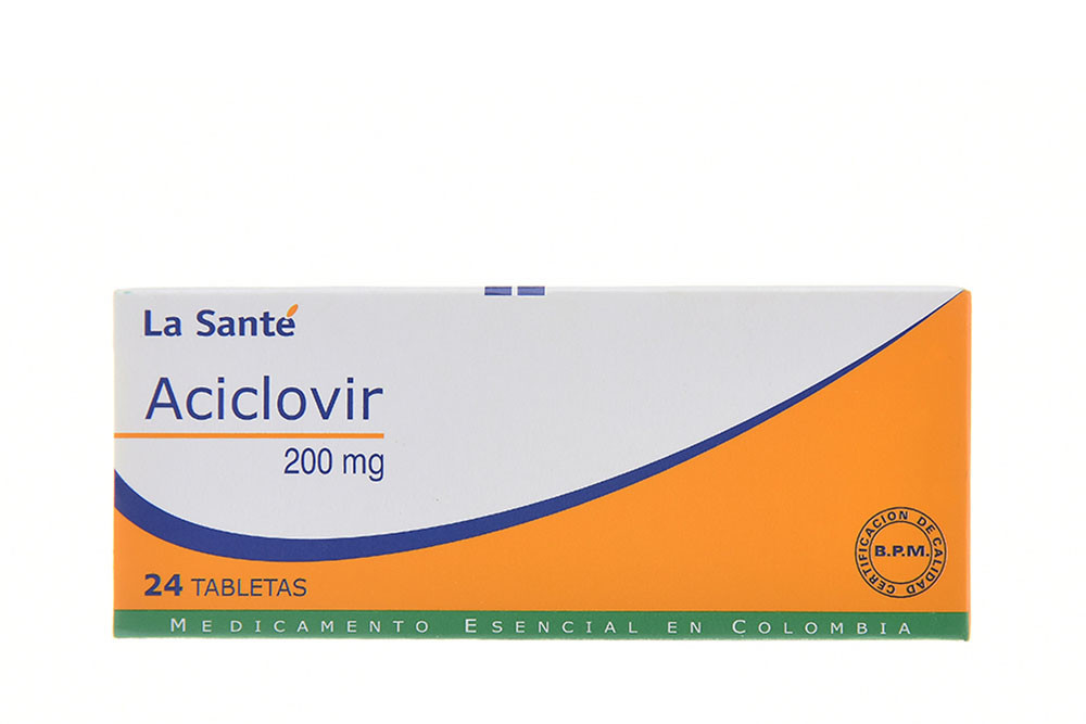 Aciclovir 200 mg Caja Con 24 Tabletas