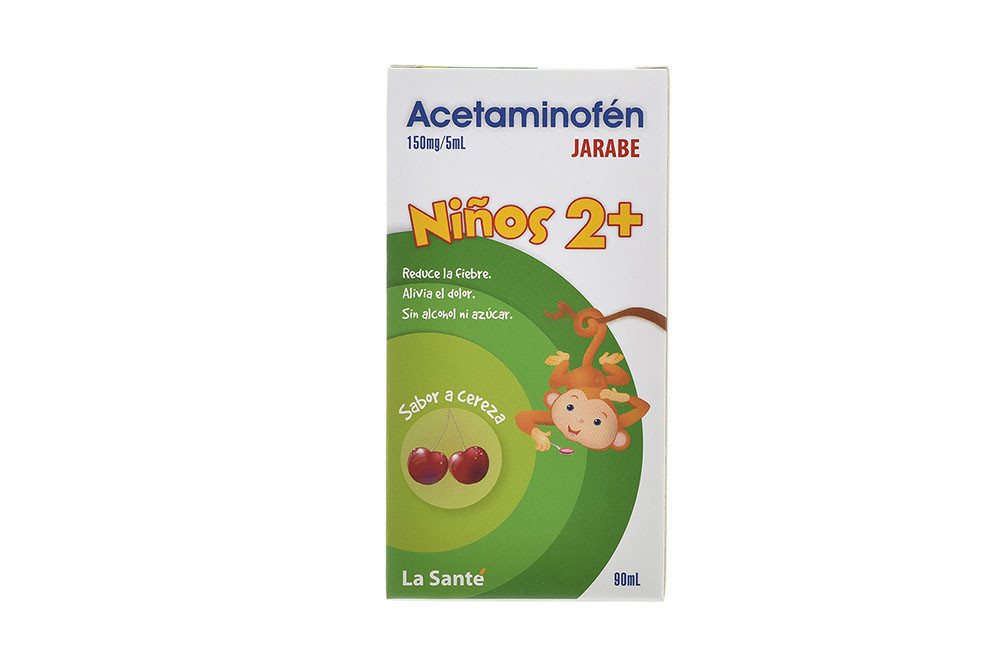 Acetaminofén Niños 2+ Jarabe 150 mg / 5 mL Caja Con Frasco Con 90 mL