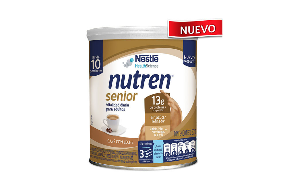 Nutren Senior Sabor Café Con Leche Tarro Con 370 G